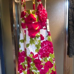 Jones New York NWT size 4p floral print halter dress.